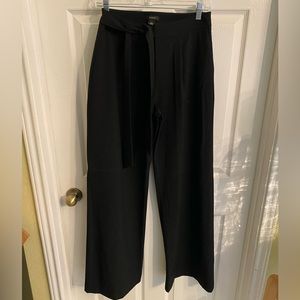 Halogen High-Waist Black Pants with Tie